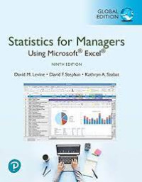STATISTICS FOR MANAGERS USING MICROSOFT EXCEL: GLOBAL EDITION
