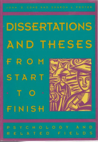 Image of DISSERTATIONS AND THESES FROM START TO FINISH: PHSYCOLOGY AND RELATED FIELDS