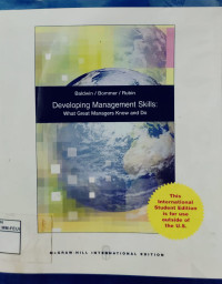 Image of DEVELOPING MANAGEMENT SKILLS: WHAT GREAT MANAGERS KNOW AND DO
