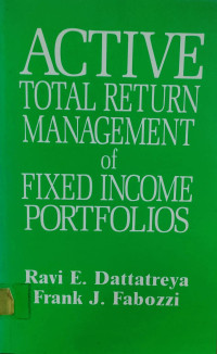 Image of ACTIVE TOTAL RETURN MANAGEMENT OF FIXED INCOME PORTFOLIOS