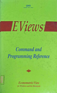 Image of EVIEWS: COMMAND AND PROGRAMMING REFERENCE VERSION 2.0: ECONOMETRIC VIEWS FOR WINDOWS AND THE MACINTOSH